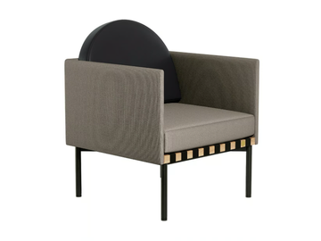 GRID - Fabric and leather armchair with armrests by Petite Friture - view 3
